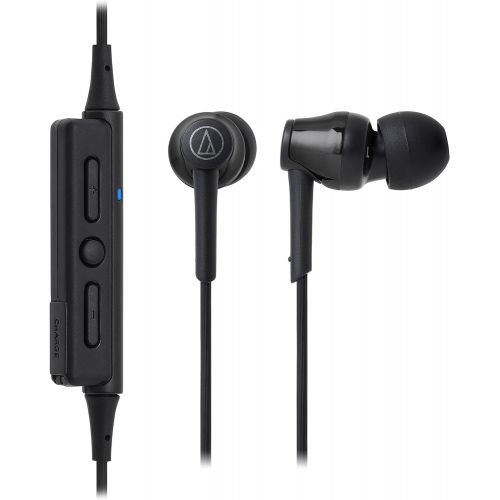 오디오테크니카 Audio-Technica Sound Reality Bluetooth Wireless in-Ear Headphones with in-Line Mic & Control, Blue, (ATHCKR35BTBL)