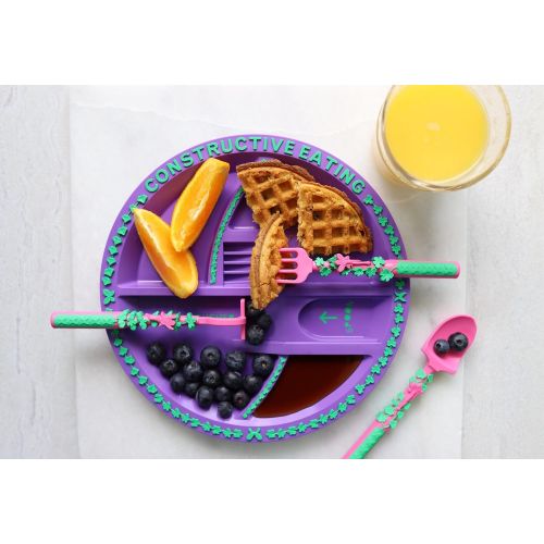  Constructive Eating Garden Fairy Utensil Set with Garden Plate for Toddlers, Infants, Babies and...