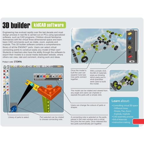  Engino Inventor - Build 50 Motorized Multi-Models Construction Kit