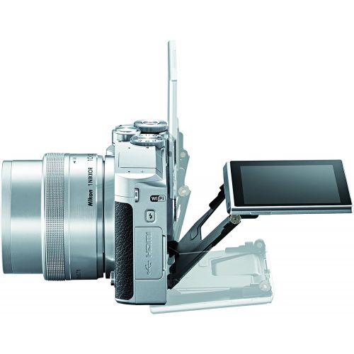  Nikon 1 J5 Mirrorless Digital Camera w 10-100mm Lens (Silver)