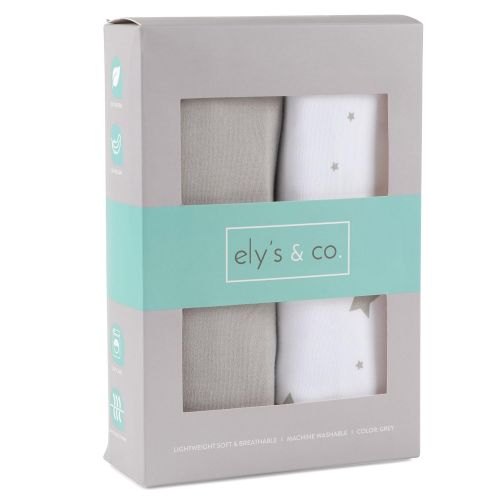  Elys & Co 100% Cotton Wearable Blanket Baby Sleep Bag Grey 2 Pack