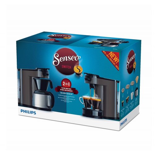 필립스 Philips HD7892/21Senseo (Switch Kaffeevollautomat 2in 1, 1L, 1450 W) grau