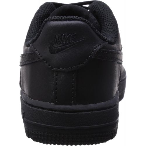 나이키 Nike NIKE Kids Air Force 1 Low Preschool Basketball Shoes, BlackBlack-Black 11C