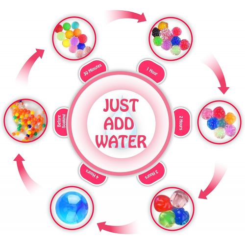 마블시리즈 [아마존베스트]MarvelBeads Water Beads [Non-Toxic & Eco-Friendly] Rainbow Mix for Kids Sensory Play and Spa Refill (Over Half Pound)