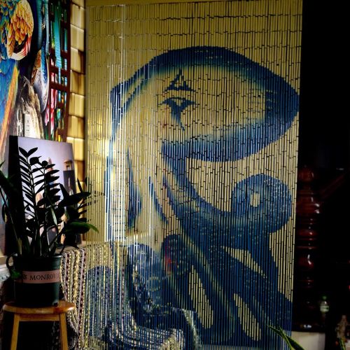  Tachilc Bamboo Door Bead Curtain Wall Art Window Treatment Room Divider  Octopus