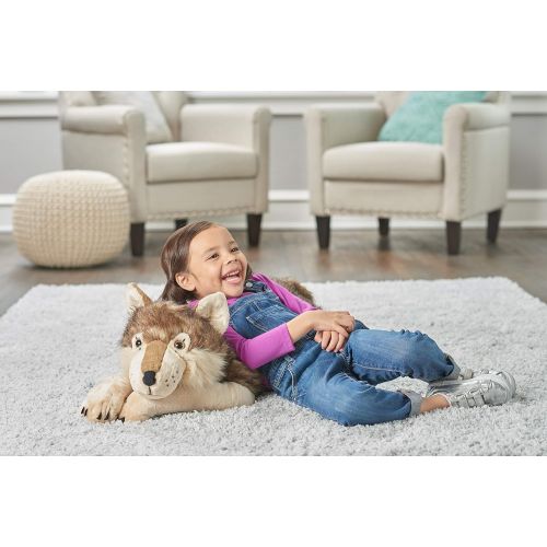  Wild Republic Jumbo Wolf Plush, Giant Stuffed Animal, Plush Toy, Gifts for Kids, 30 Inches