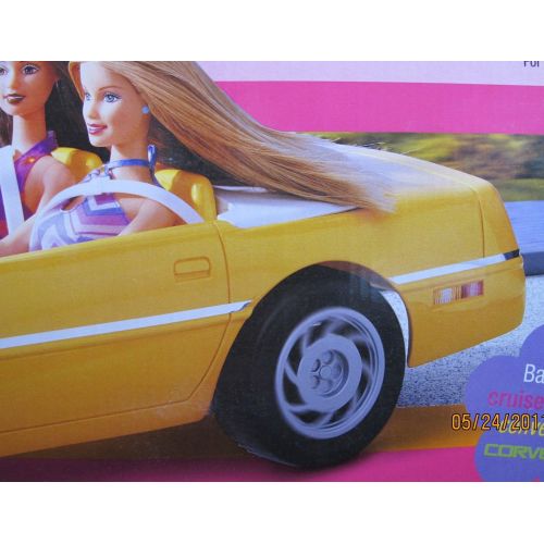 바비 Barbie Cruisin Corvette Vehicle YELLOW Convertible Car (2001)