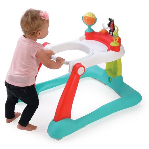  Kolcraft Tiny Steps 2-in-1 Activity Walker -Seated or Walk-Behind Position, Easy to Fold, Adjustable Seat Height, Fun Toys & Activities for Baby, Jubliee