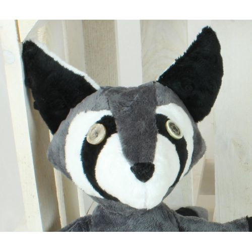  NuvaArt Stuffed Raccoon, Plush Raccoon, Handmade Raccoon, Soft Toy, Mascot Raccoon, Martin