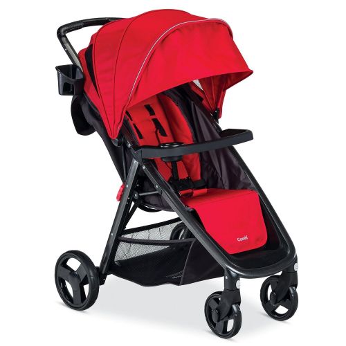 콤비 Combi Lightweight Full Sized Travel System Umbrella Stroller  Compact Fold N Go  Red