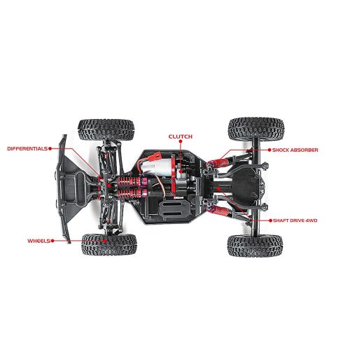  KELIWOW Electric RC Buggy 1/12 Scale Remote Control Car 2.4GHz All Terrain RC Rock Crawler Monster Truck 40KM/h High Speed Off-Road Best RC Racer for Kids and Adults-Red