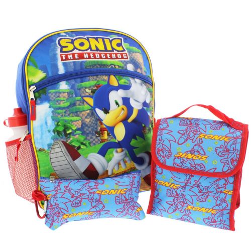  Sonic The Hedgehog Sonic the Hedgehog 5 piece Backpack School Set