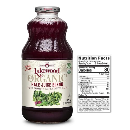 Juice Lakewood Organic Super Kale Plus Beet, 32 Ounce (Pack of 6)