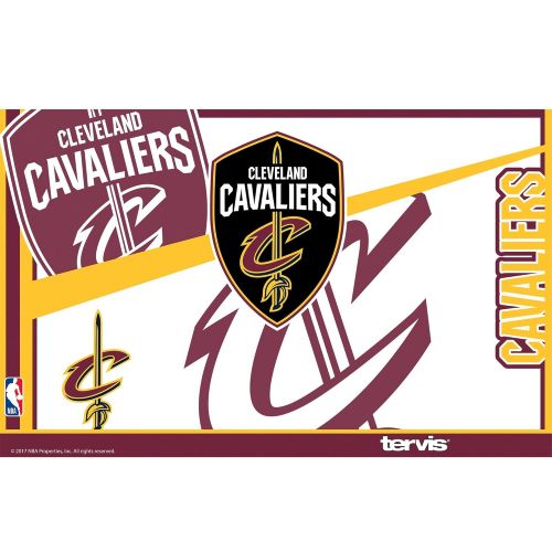  Tervis 1281650 NBA Cleveland Cavaliers Paint 20 oz Stainless Steel Tumbler with lid, 30 oz, Silver