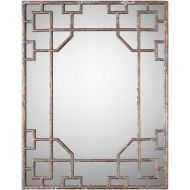 Uttermost Genji Gold Leaf and Gray 27 3/4 x 36 Wall Mirror