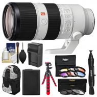 Sony Alpha E-Mount FE 70-200mm f2.8 GM OSS Zoom Lens with Flash + Soft Box + Diffuser + NP-FW50 Battery & Charger + 3 UVCPLND8 Filters + Kit