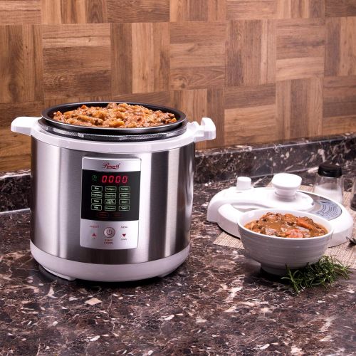  Rosewill Programmable Pressure Cooker 6Qt, 8-in-1 Instapot Multi Cooker Rice Cooker, Slow Cooker Pressure Cooker, Vegetable Steamer, Deep Fryer, SauteBrowning, Yogurt Maker, Warme