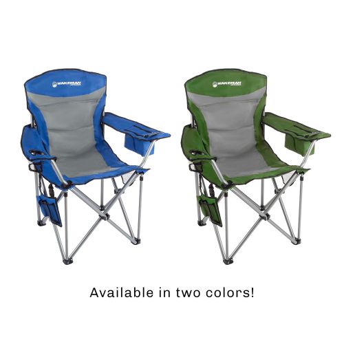  Guide Wakeman Outdoors Heavy Duty Camp Chair-850lb High Weight Capacity Big Tall Quad Seat-Cup Holder