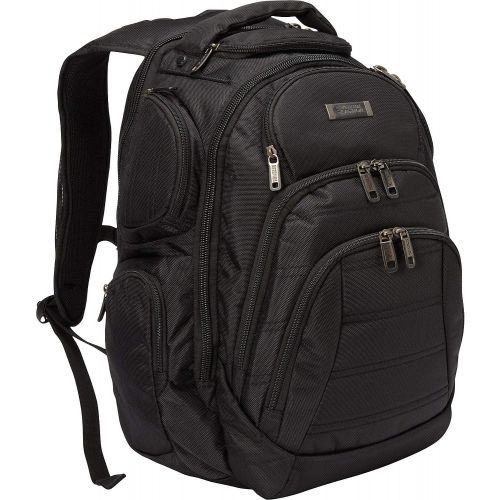  Kenneth Cole Reaction Pack-of-All-Trades Multi-Pocket 17.0” Laptop & Tablet Business Travel Backpack, Black, One Size