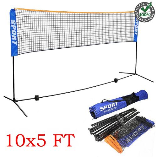 Produit Royal All in 1 Portable Badminton Volleyball Tennis Soccer Net with Adjustable Height Pole Stand - Lightweight 10 Foot Long 5 Foot High PVC Net & Steel Stand | Perfect for Family Sport I