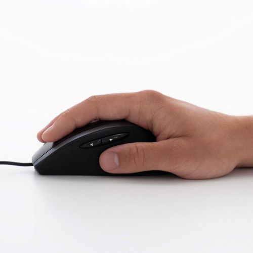 로지텍 Logitech M500 Corded Mouse  Wired USB Mouse for Computers and Laptops, with Hyper-Fast Scrolling, Dark Gray