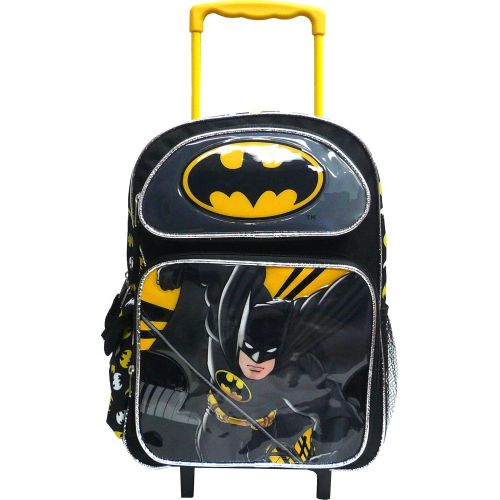  Accessory Innovations DC Comics Batman Roller Backpack Bat Man 16 Large Rolling Wheeled Bag Trolley