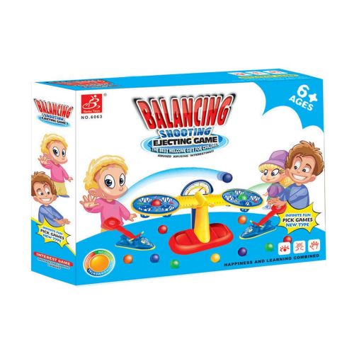  Dazzling Toys Balancing Shooting Basket Ball Game, Fun/Interactive Shoot and Score Toy, Compact/Portable, Improves Strategy/Balance