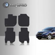 TOUGHPRO Floor Mat Accessories Set (Front Row + 2nd Row) Compatible with Honda HR-V - All Weather - Heavy Duty - (Made in USA) - Black Rubber - 2016, 2017, 2018, 2019, 2020