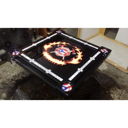  Puerto Rican Firefighter Domino Table by Domino Tables by Art
