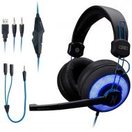 Rosewill ROSEWILL Gaming Headset with Mic and 7 Color Backlit for PC Computer PS4 MAC Xbox One Laptop iPad, Gaming Headphones with RGB LED, Detachable Microphone, Comfortable Headband