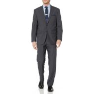 Vince Camuto Mens Two Button Modern Fit Pinstripe Suit
