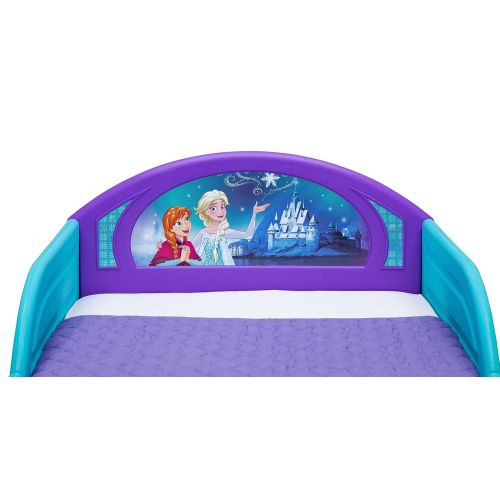  Disney Frozen Sleep and Play Toddler Bed with Attached Guardrails by Delta Children