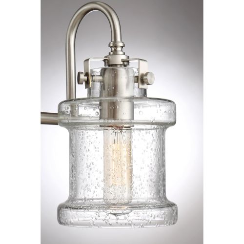 Quoizel DNY8603BN Danbury Vanity Bath Lighting, 3-Light, 300 Watts, Brushed Nickel (10 H x 24 W)