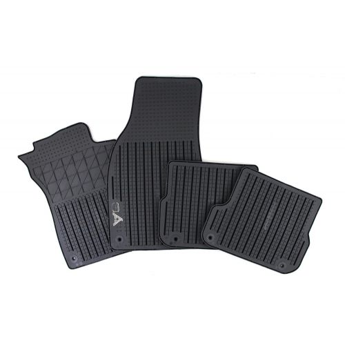  Genuine Audi Accessories 4F1061450A041 Black Front and Rear All-Weather Rubber Floor Mat for Audi A6, (Set of 4)