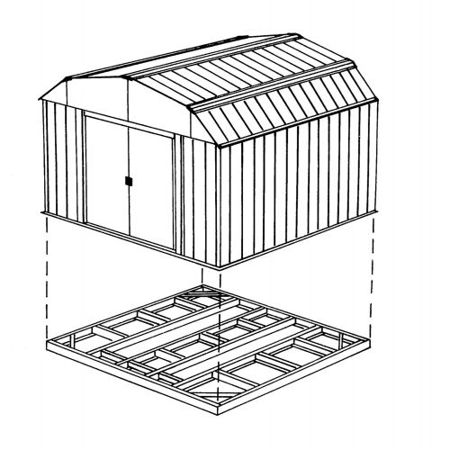  Arrow FDN1014 Storage Shed Base Kit for 10x12, 10x13 & 10x14 Arrow sheds