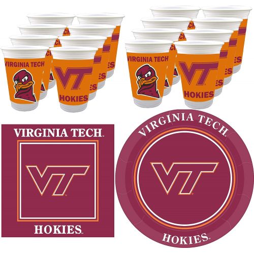  Westrick Virginia Tech Hokies Party Supplies - 48 Pieces (Serves 16)