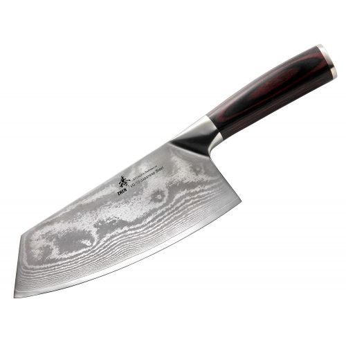  ZHEN Japanese VG-10 67 Layers Damascus Steel Vegetable Cleaver Chopping Knife 7-inch