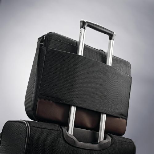 쌤소나이트 Samsonite Kombi Flapover Briefcase, Black/Brown, One Size