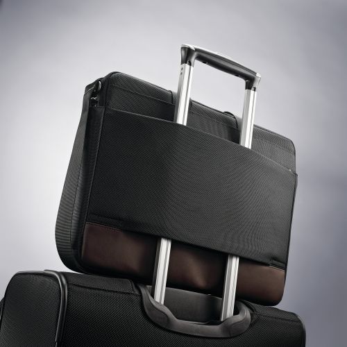 쌤소나이트 Samsonite Kombi Slimbrief Briefcase, Black/Brown, One Size