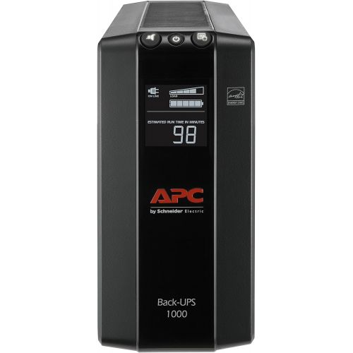  APC UPS Battery Backup & Surge Protector with AVR, 1500VA, APC Back-UPS Pro (BX1500M)