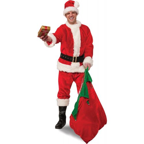  Rubie%27s Rubies Adult Regency Plush Santa Suit With Gloves
