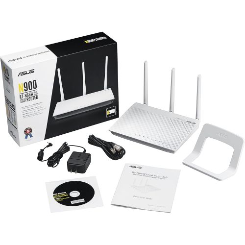 아수스 Asus ASUS RT-N66W Dual-Band Wireless-N900 Gigabit Router (White Version)