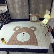 Mangadua Large Thicken Cotton Baby Playmat Educational Crawling Mat Nursery Rug Activity Gym (Bear)