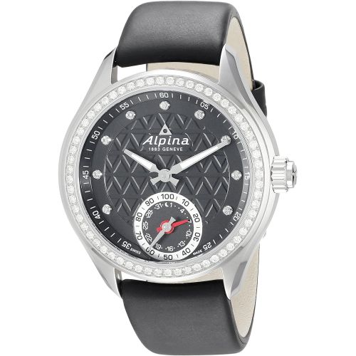  Alpina Womens AL-285BTD3CD6 Horological Smart Analog Display Swiss Quartz Black Watch