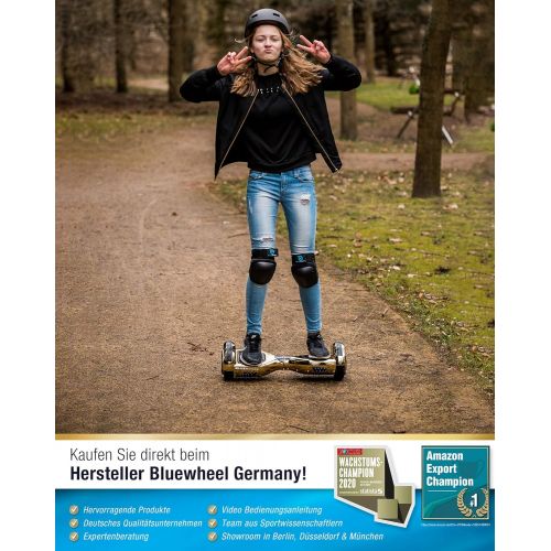  Besuchen Sie den Bluewheel Electromobility-Store 6.5 Premium Hoverboard Bluewheel HX310s - Deutsche Qualitats Marke - Kinder Sicherheitsmodus & App - Bluetooth Lautsprecher - Starker Dual Motor - LED - Elektro Skateboard Self Bal