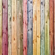 Kate 20x10ft Vintage Wood Photography Backdrops Colorful Wooden Wall Texture Background for Photo Booth