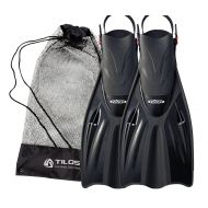 Tilos Getaway Snorkeling Fins Open Heel Fins with Mesh Bag, Extra Wide Foot Pocket