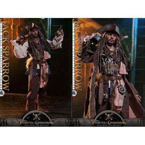핫토이즈 Hot Toys Captain Jack Sparrow Sixth Scale Figure Pirates of the Caribbean: Dead Men Tell No Tales - DX Series Movie Masterpiece Johnny Depp Action Figure