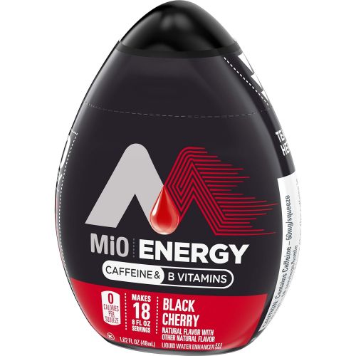  MIO MiO Energy Black Cherry Liquid Water Enhancer, 1.62 oz Bottles (Case of 12)
