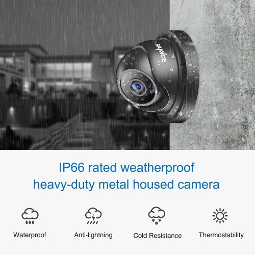 SANNCE 8CH 1080P AHD Security DVR Recorder and (8) HD 1080P Outdoor Fixed Metal Surveillance Cameras, Super Night Vision,Motion Detection, IP66 Weatherproof Housing No HDD